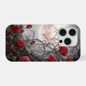 Gothic Moon & Red Rose iPhone Hoesje (Achterkant horizontaal)