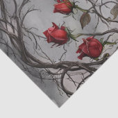 Gothic Moon & Red Rose Tissuepapier (Detail)