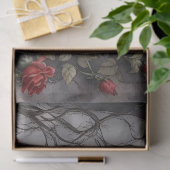 Gothic Moon & Red Rose Tissuepapier (Geschenk)