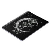Gothic Moon Roos Crescent Witchy Art Notitieboek (Linkerzijde)