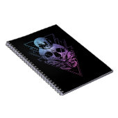 Gothic Moon Skull Gothic Wicca Crescent Lunar Moth Notitieboek (Rechterzijde)