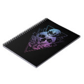 Gothic Moon Skull Gothic Wicca Crescent Lunar Moth Notitieboek (Linkerzijde)