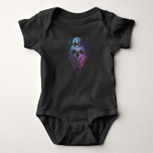 Gothic Moon Skull Gothic Wicca Crescent Lunar Moth Romper
