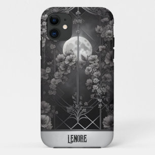 Gothic Moonlight en Flowers Gate Case-Mate iPhone Case