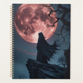 Gothic Moonlight Wraith Spiral Notebook | Dark Fan Planner