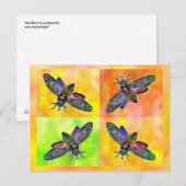 Gothic Moth 4 briefkaart (Voorkant / Achterkant)