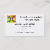 Gothic Moth-oproepkaart Contactkaartje (Achterkant)