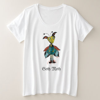 Gothic Moth Plus Grootte T-shirt