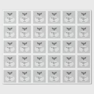 Gothic Moth Skull Wedding – Donker Elegant Cadeaupapier