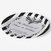 Gothic Moth Skull Wedding – Donker Elegant Papieren Bordje (Gekanteld)