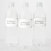 Gothic Moth Skull Wedding – Donker Elegant Waterfles Etiket (Flessen)