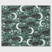Gothic Moths Wrapping Paper Cadeaupapier (Vlak)