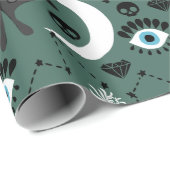 Gothic Moths Wrapping Paper Cadeaupapier (Rol Hoek)