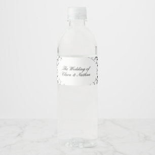 Gothic Motten schedel Bruiloft – Donkere Elegantie Waterfles Etiket