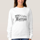 Gothic Mrs. Pas getrouwd Bruid Wedding Trui (Voorkant)