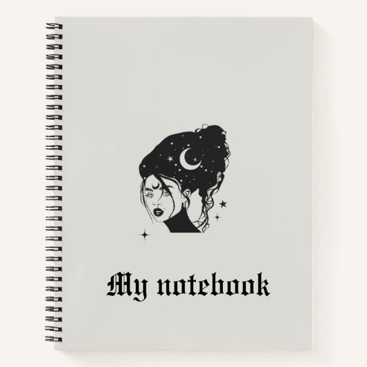 Gothic Muse Notitieboek – Donkere Schoonheid Dagbo (Voorkant)