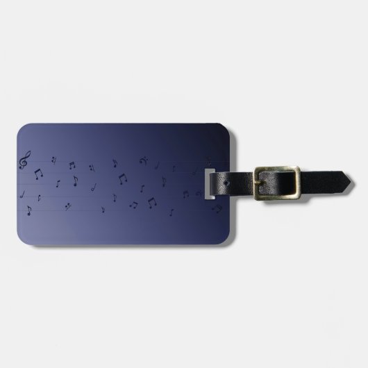 Gothic Musical Notes Bagagelabel (Voorkant horizontaal)