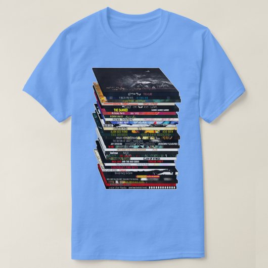 Gothic Muziek CDVinyl Stack T-shirt (Design voorkant)
