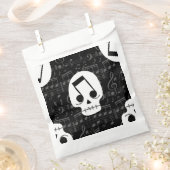 Gothic muzieknoot ogen schedel macaber bedankzakje (Geknipt)