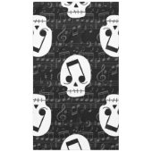 Gothic muzieknoot ogen schedel macaber tafelkleed (Voorkant)