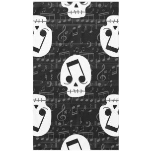 Gothic muzieknoot ogen schedel macaber tafelkleed