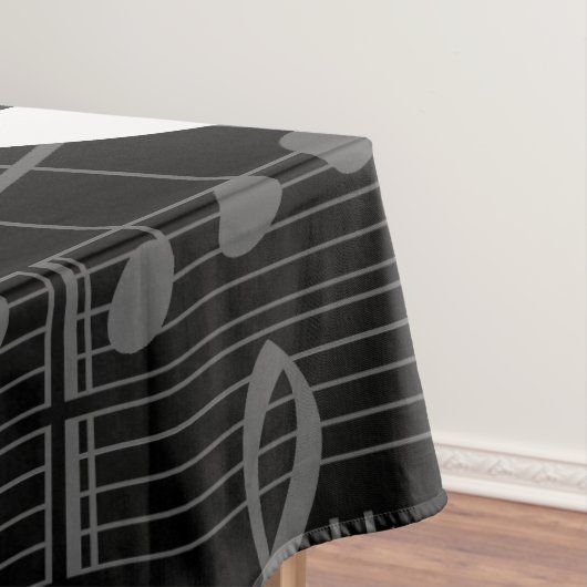 Gothic muzieknoot ogen schedel macaber tafelkleed (Voorbeeld)