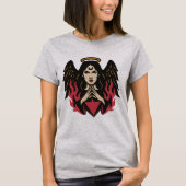 Gothic Mysterious Woman beroemd gemaakt door Dark T-shirt (Voorkant)