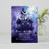 Gothic Mystery Halloween Party Folie Invitation Folie Uitnodiging (Staand Voorkant)