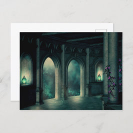 Gothic Mystic Castel Palace Doors Briefkaart