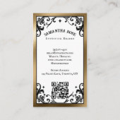 Gothic Mystic Holistic Spiritual Crystal Ball Gold Visitekaartje (Achterkant)