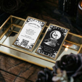 Gothic Mystic Holistic Spiritual Crystal Ball Gold Visitekaartje