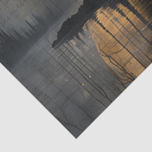 Gothic Mystic Pine Moonlight Night Decoupage Tissuepapier (Detail)