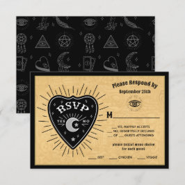 Gothic Mystical Spirit Board Halloween RSVP Kaart