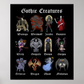Gothic Mythical Creatures Poster (Voorkant)