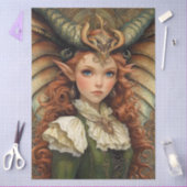 Gothic Mythological Nymph Fantasy Dragon Girl Tissuepapier (Craft)