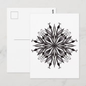 Gothic Natuur Lover zwart-wit Briefkaart (Voorkant / Achterkant)