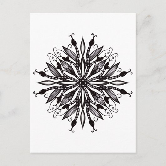 Gothic Natuur Lover zwart-wit Briefkaart (Voorkant)