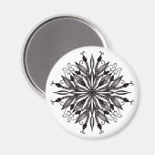 Gothic Natuur Lover zwart-wit Magneet (Voorkant / Achterkant)