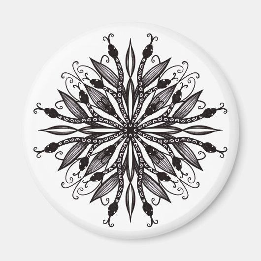 Gothic Natuur Lover zwart-wit Magneet (Voorkant)