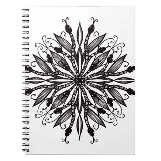 Gothic Natuur Lover zwart-wit Notitieboek (Voorkant)