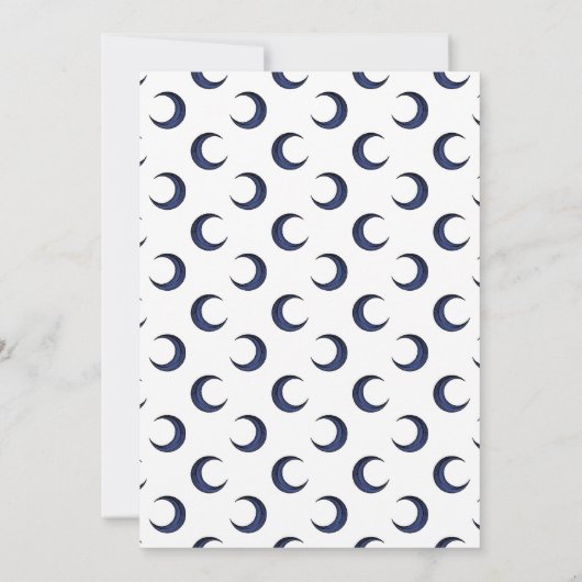 Gothic Navy Blauwe Rozen & Skelet Hand Verloving Kaart (Achterkant)