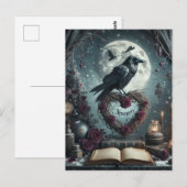 Gothic Nevermore Raven Briefkaart (Voorkant / Achterkant)