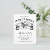 Gothic Nevermore Raven Halloween Party Kaart (Staand voorkant)