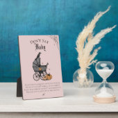 Gothic niet zeggen Baby roze Baby shower spel Fotoplaat (Zijkant)