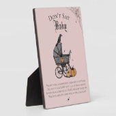 Gothic niet zeggen Baby roze Baby shower spel Fotoplaat (Zijkant)