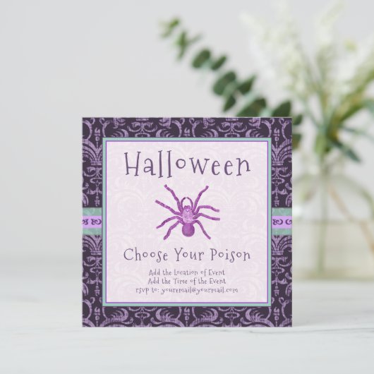 Gothic Night Halloween Kies je gifspin Kaart (Staand voorkant)