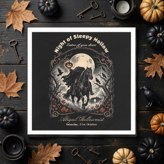 Gothic Night Koploze Ruiter Vollemaan Macaber Servet