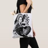 Gothic Night Owl and woman Tote Bag (Dichtbij)