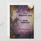 Gothic Night Sky Halloween Feestuitnodiging Kaart (Voorkant)