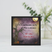 Gothic Night Sky Halloween uitnodiging (Staand voorkant)